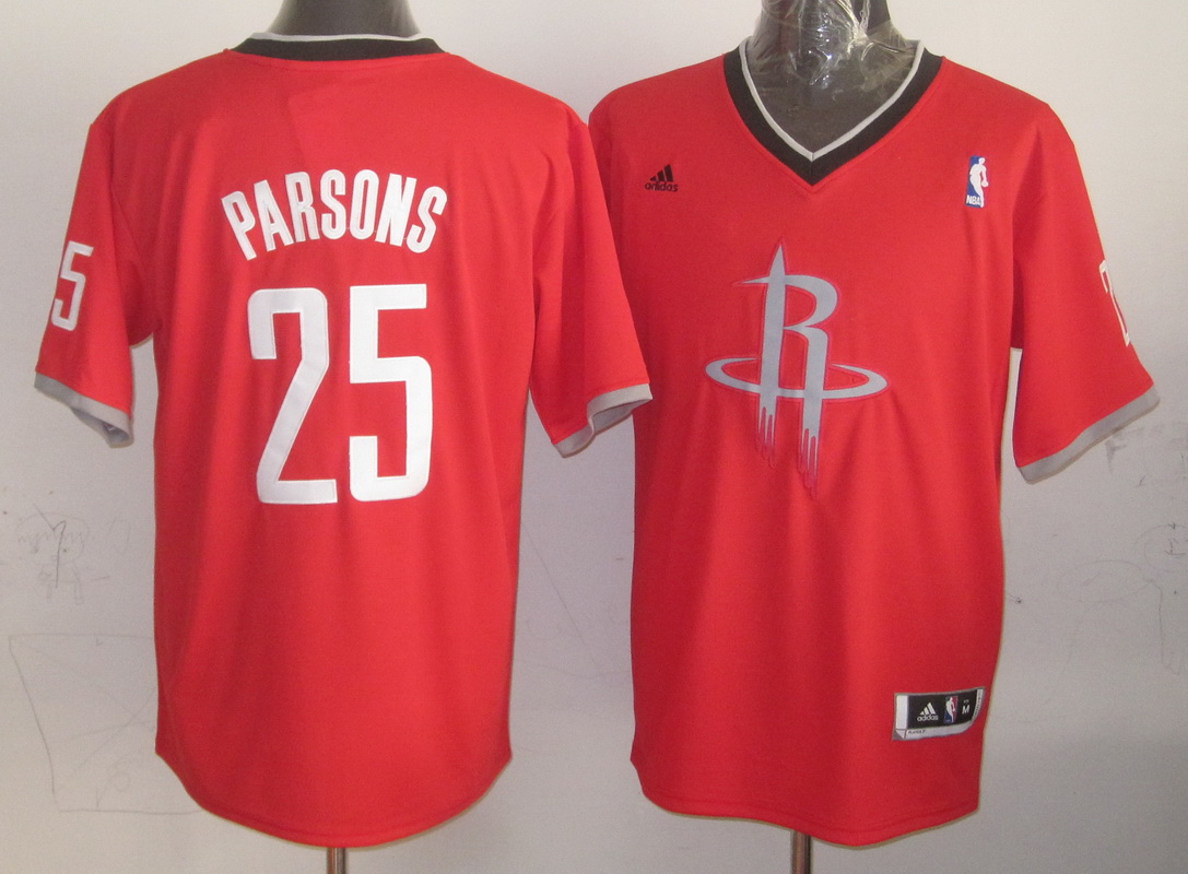 Rockets 25 Parsons Red Christmas Edition Jerseys