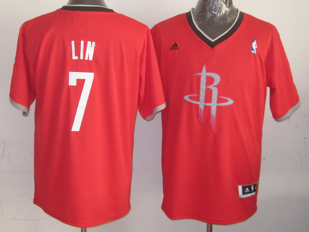 Rockets 7 Lin Red Christmas Edition Jerseys