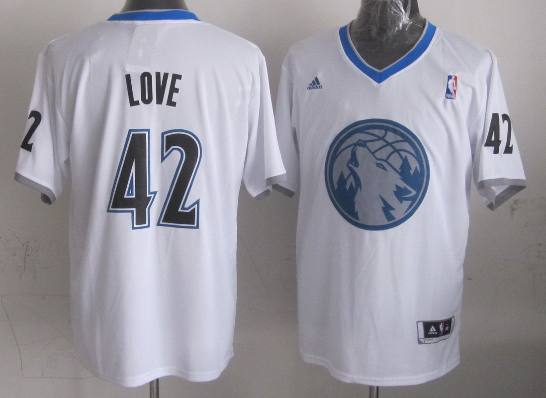 Timberwolves 42 Love White Christmas Edition Jerseys - Click Image to Close