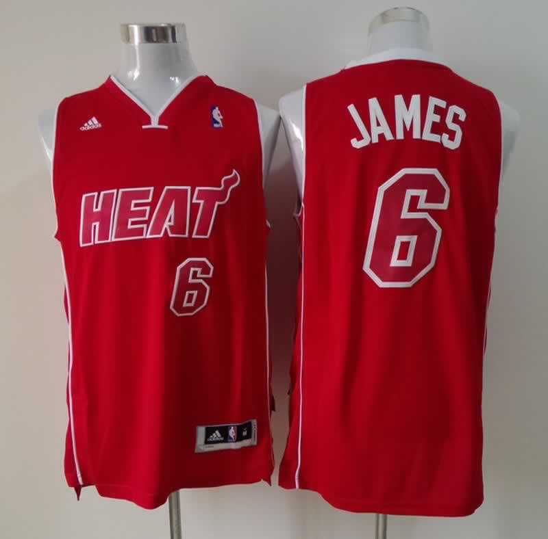 Heat 6 James Red 2014 Swingman Jerseys