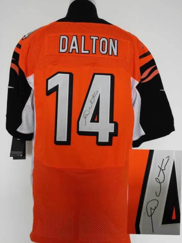 Nike Bengals 14 Dalton Orange Signature Edition Elite Jerseys