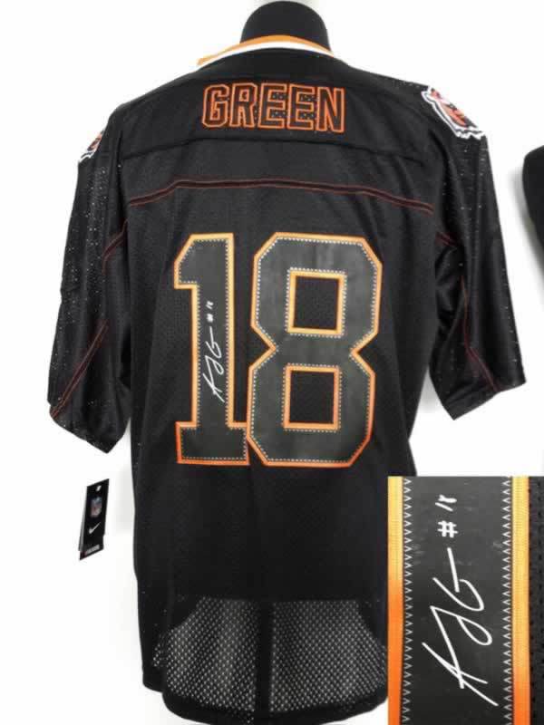 Nike Bengals 18 Green Lights Out Black Signature Edition Elite Jerseys