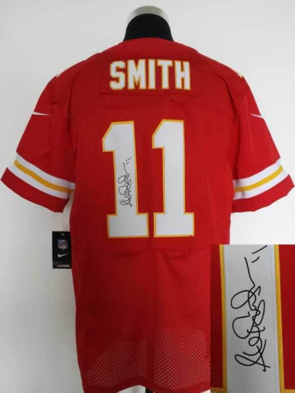 Nike Chiefs 11 Smith Red Signature Edition Elite Jerseys