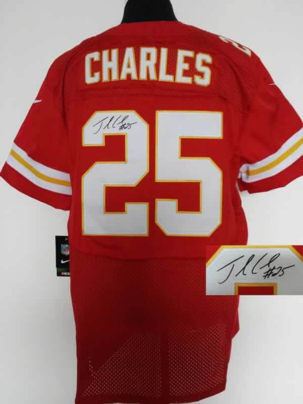 Nike Chiefs 25 Charles Red Signature Edition Elite Jerseys