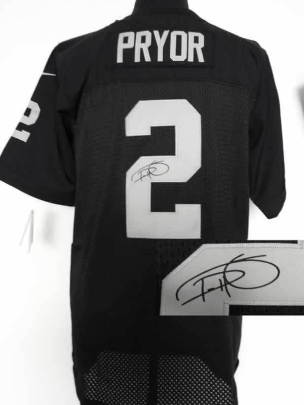 Nike Raiders 2 Pryor Black Signature Edition Elite Jerseys
