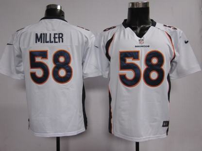 Youth Nike Broncos 58 Miller White Game 2014 Super Bowl XLVIII Jerseys - Click Image to Close
