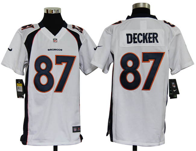 Youth Nike Broncos 87 Decker white 2014 Super Bowl XLVIII Jerseys - Click Image to Close