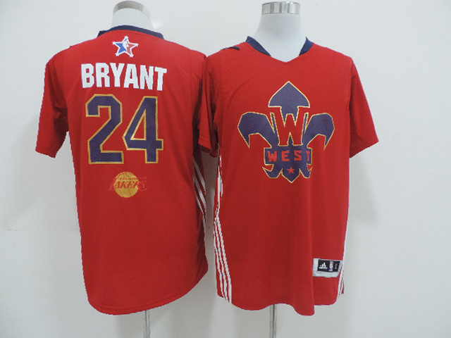 2014 All Star West 24 Bryant Red Swingman Jerseys