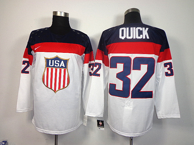 USA 32 Quick White 2014 Olympics Jerseys - Click Image to Close