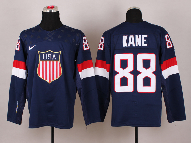 USA 88 Kane Blue 2014 Olympics Jerseys