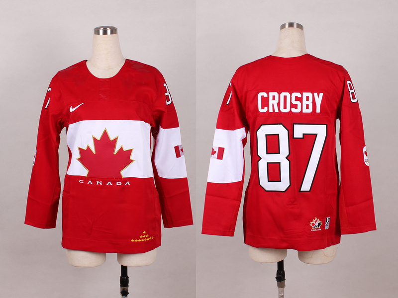 Canada 87 Crosby Red 2014 Olympics Women Jerseys
