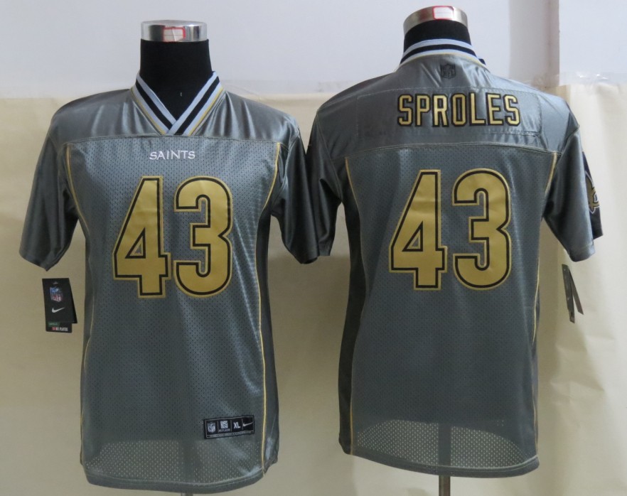 Nike Saints 43 Sproles Grey Vapor Kids Jerseys
