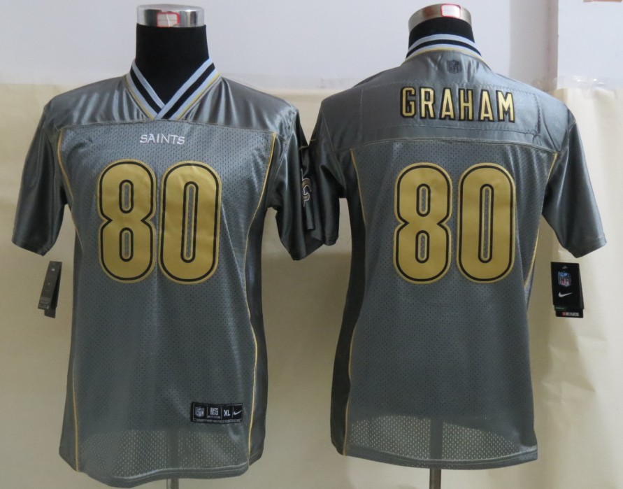 Nike Saints 80 Graham Grey Vapor Kids Jerseys