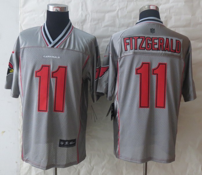 Nike Cardinals 11 Fitzgerald Grey Vapor Elite Jerseys