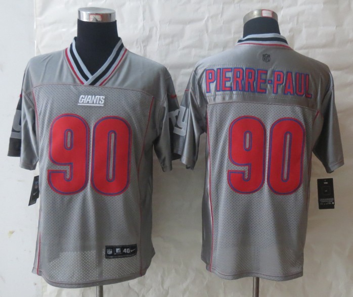 Nike Giants 90 Pierre-Paul Grey Vapor Elite Jerseys