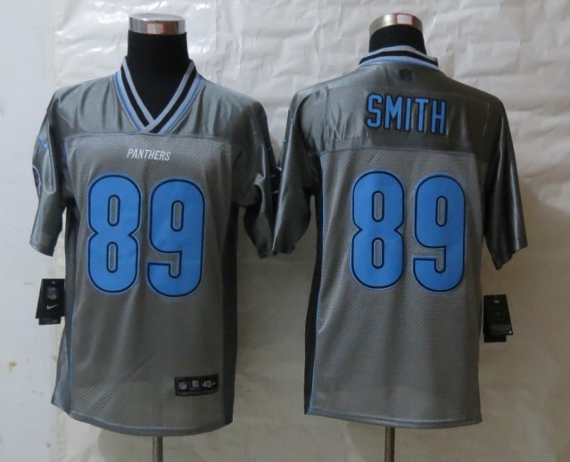 Nike Panthers 89 Smith Grey Vapor Elite Jerseys