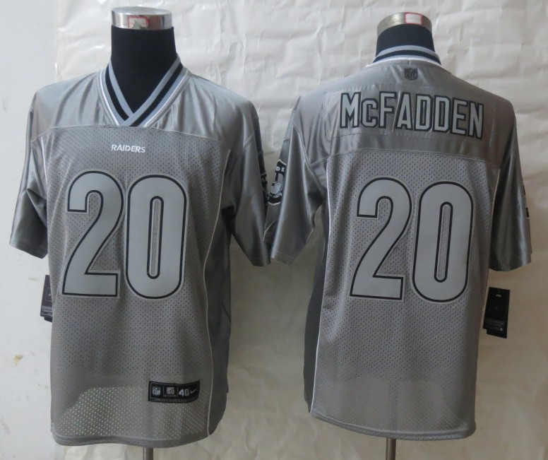 Nike Raiders 20 McFadden Grey Vapor Elite Jerseys