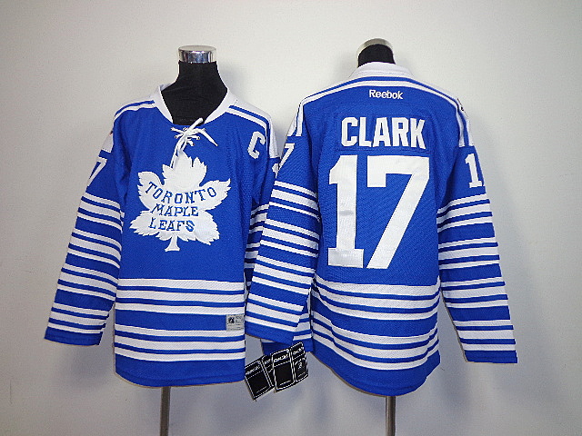 Maple Leafs 17 Clark Blue Youth New Jersey - Click Image to Close