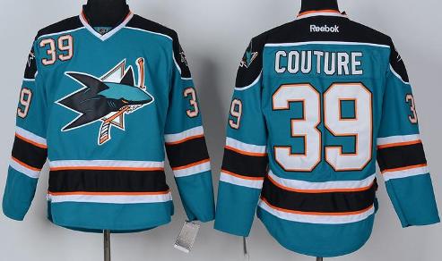 Sharks 39 Couture Green New Jerseys