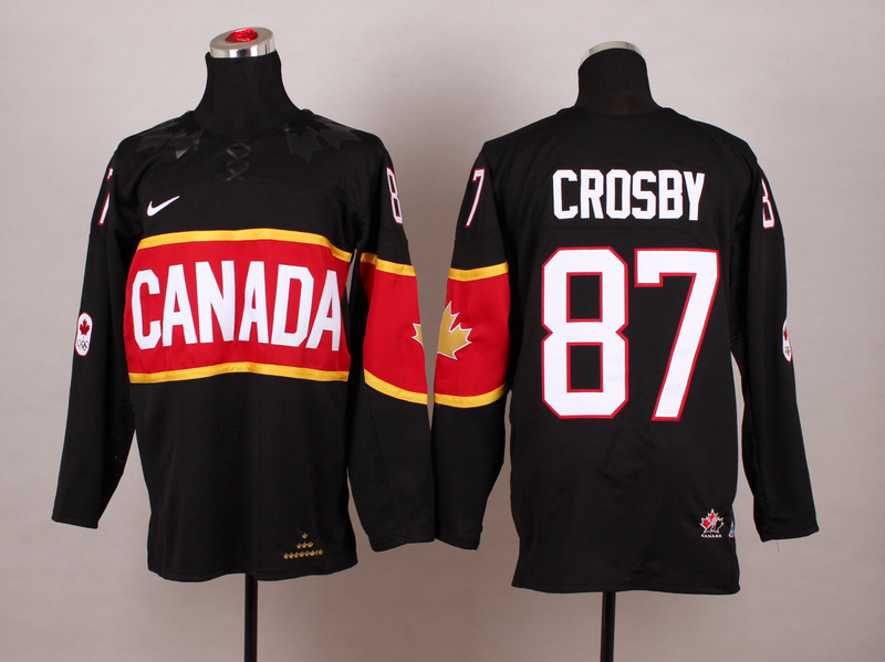 Canada 87 Crosby Black 2014 Olympics Jerseys
