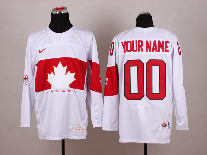 Canada Men White Customized Jerseys
