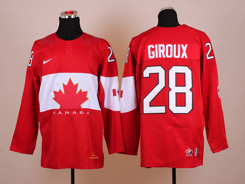 Canada 28 Giroux Red 2014 Olympics Jerseys