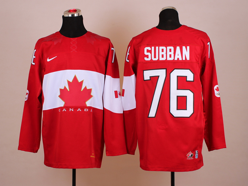 Canada 76 Subban Red 2014 Olympics Jerseys