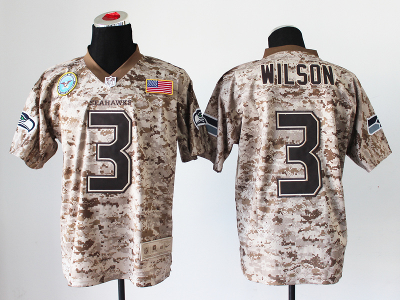 Nike Seahawks 3 Wilson US Marine Corps Camo Elite With Flag Patch Jerseys Nike Seahawks 3 Wilson US Marine Corps Camo Elite With Flag Patch Jerseys