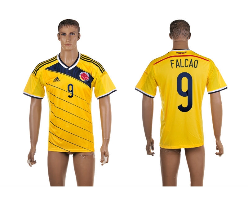 2014 World Cup Colombia 9 Falcao Home Thailand Jerseys