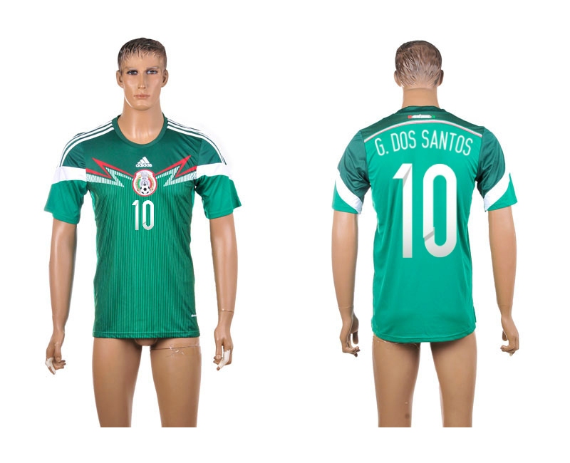 2014 World Cup Mexico 10 G.Dos Santos Home Thailand Jerseys