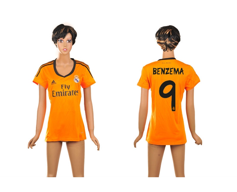 2013-14 Real Madrid 9 Benzema Third Away Women Thailand Jerseys