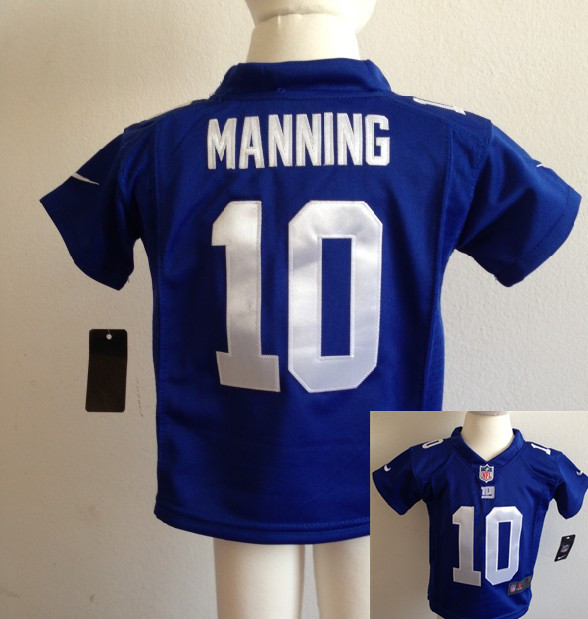 Nike Giants 10 Manning Blue Toddler Game Jerseys - Click Image to Close