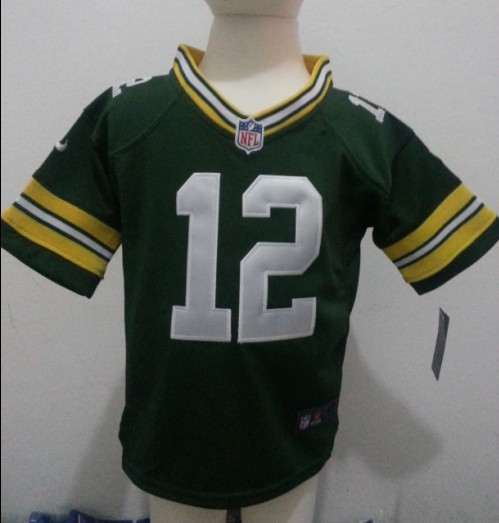 Nike Packers 12 Rodgers Green Toddler Game Jerseys - Click Image to Close