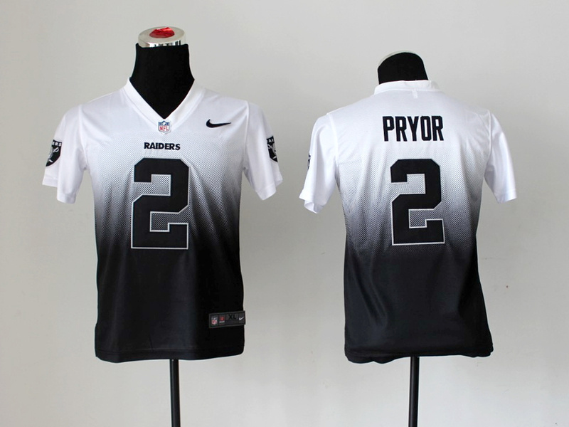 Nike Raiders 2 Pryor White And Black Drift II Kids Jerseys