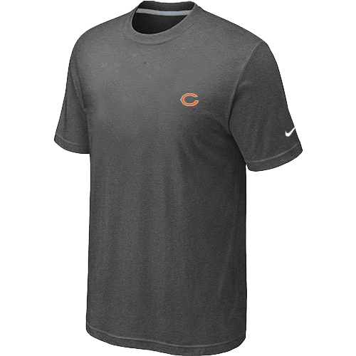 Nike Chicago Bears Chest Embroidered Logo T-Shirt D.Grey