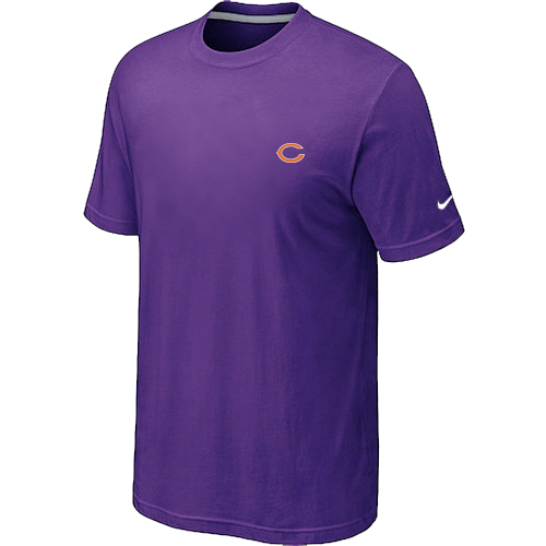 Nike Chicago Bears Chest Embroidered Logo T-Shirt Purple