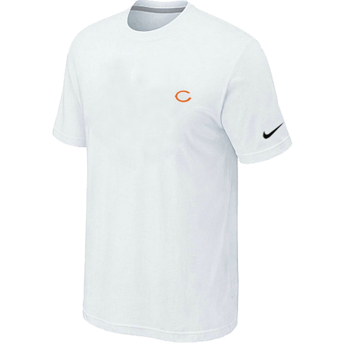 Nike Chicago Bears Chest Embroidered Logo T-Shirt White