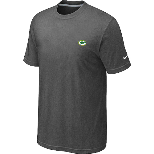 Nike Green Bay Packers Chest Embroidered Logo T-Shirt D.Grey