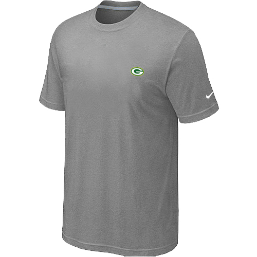 Nike Green Bay Packers Chest Embroidered Logo T-Shirt Grey