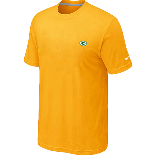 Nike Green Bay Packers Chest Embroidered Logo T-Shirt Yellow