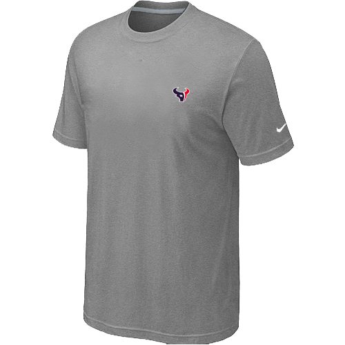Nike Houston Texans Chest Embroidered Logo T-Shirt Grey