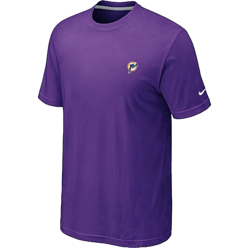 Nike Miami Dolphins Chest Embroidered Logo T-Shirt Purple