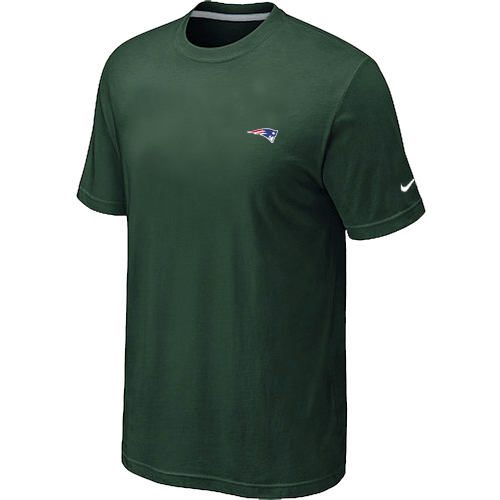 Nike New England Patriots Chest Embroidered Logo T-Shirt D.Green