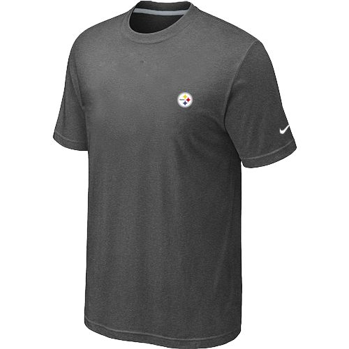 Nike Pittsburgh Steelers Chest Embroidered Logo T-Shirt D.Grey