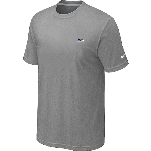 Nike Seattle Seahawks Chest Embroidered Logo T-Shirt Grey