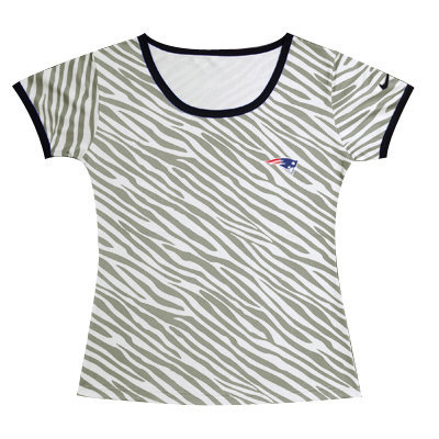 Nike Patriots Chest Embroidered Logo Zebra Women T Shirt