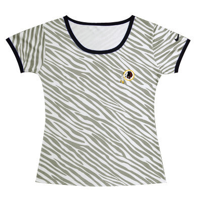 Nike Redskins Chest Embroidered Logo Zebra Women T Shirt - Click Image to Close