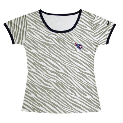 Nike Titans Chest Embroidered Logo Zebra Women T Shirt