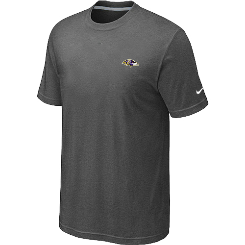 Nike Baltimore Ravens Chest Embroidered Logo T Shirt D.Grey