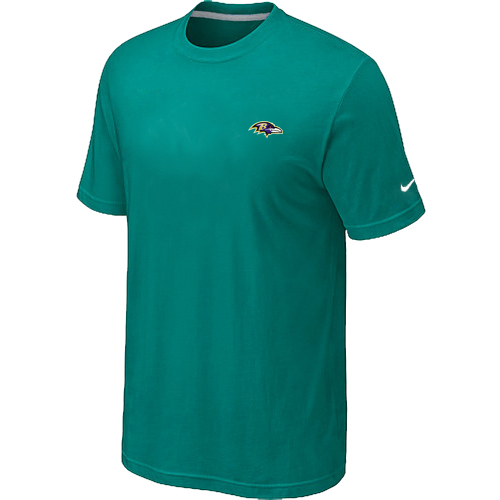 Nike Baltimore Ravens Chest Embroidered Logo T Shirt Green